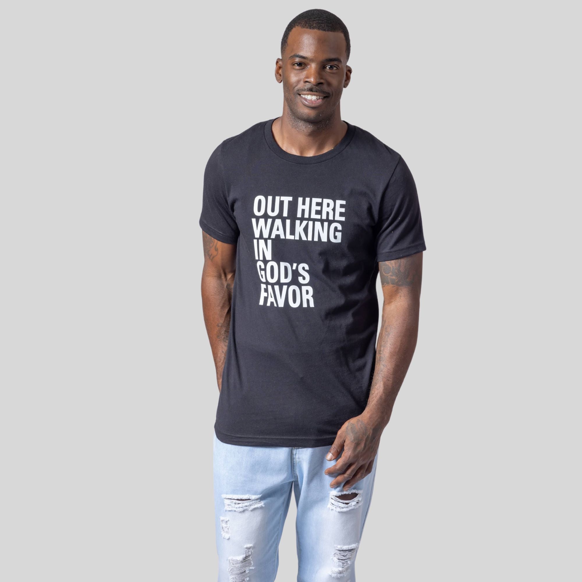 Walking In God's Favor Original Tee (Black)