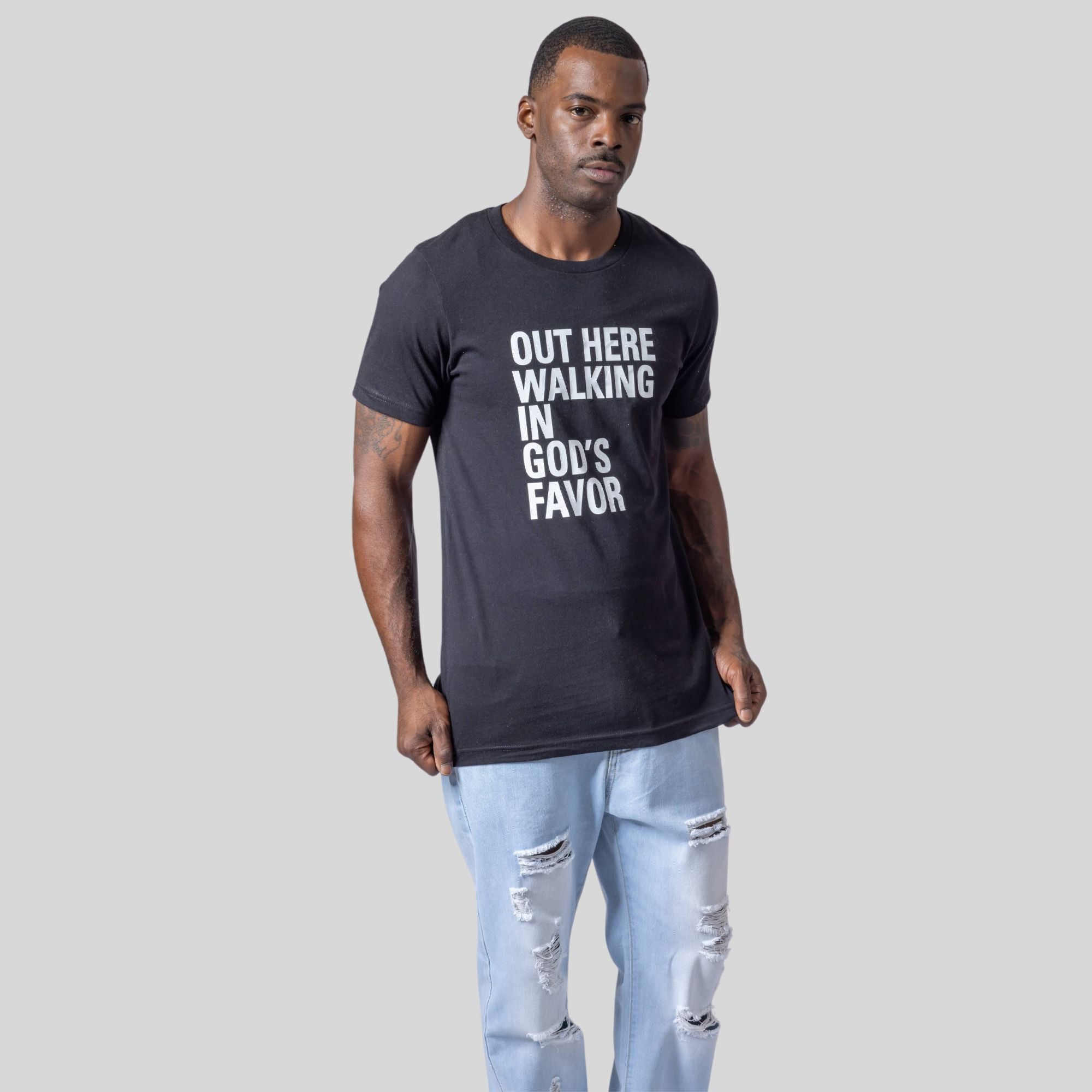 Walking In God's Favor Original Tee (Black)