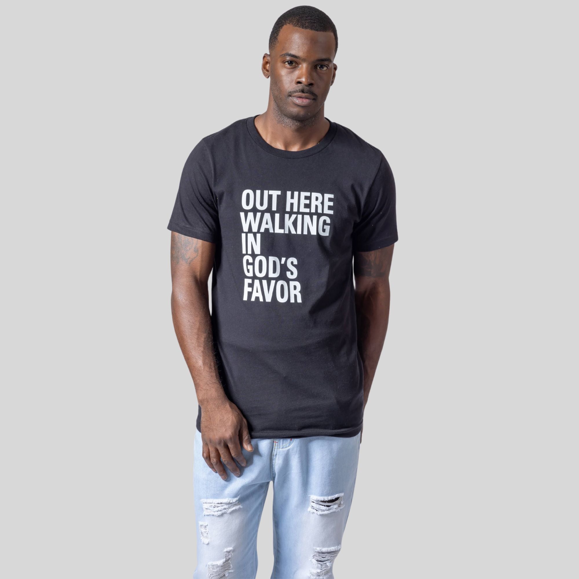 Walking In God's Favor Original Tee (Black)