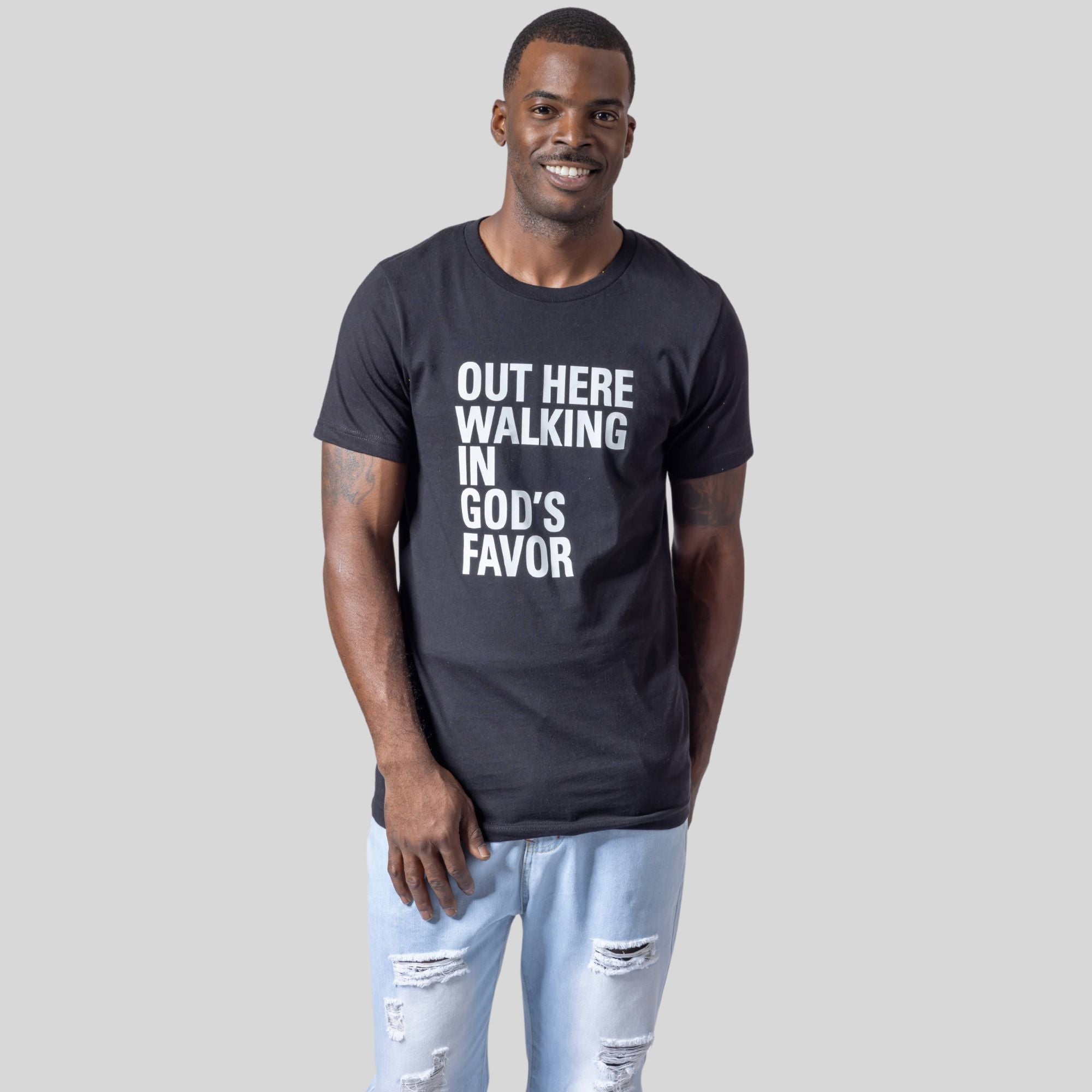 Walking In God's Favor Original Tee (Black)