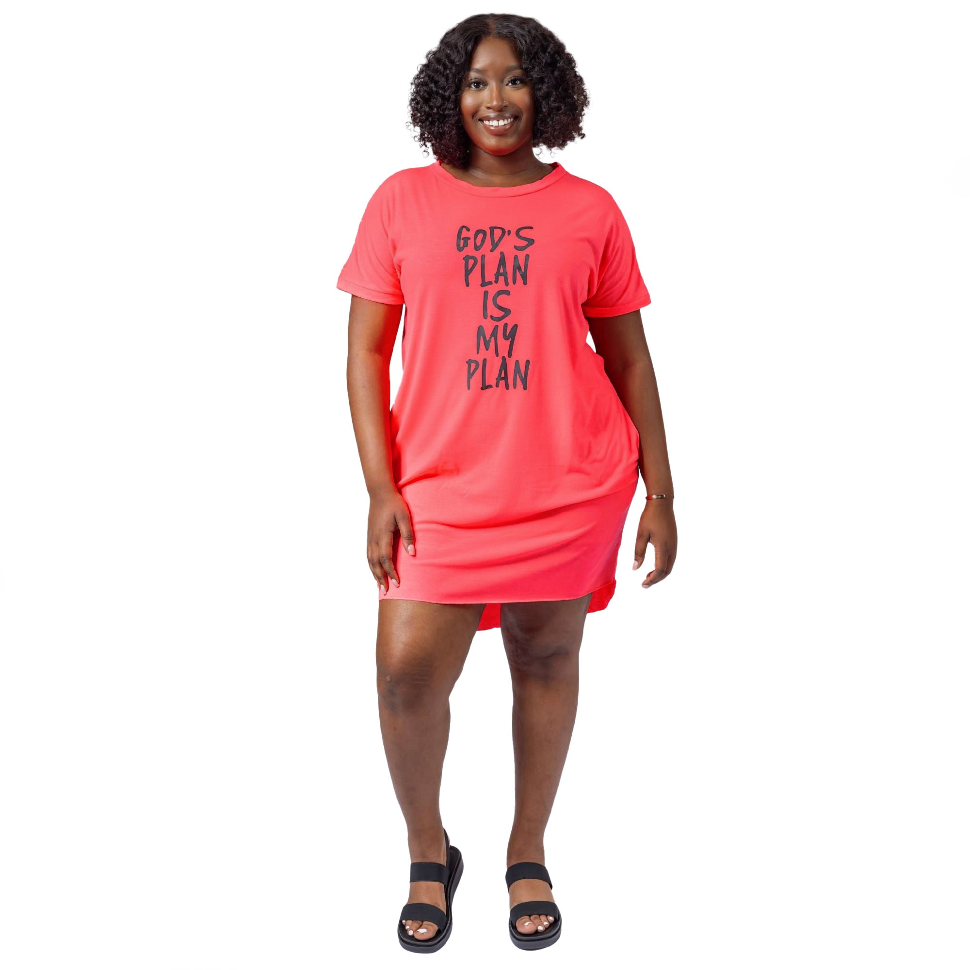 God's Plan My Plan Dress (Pink)