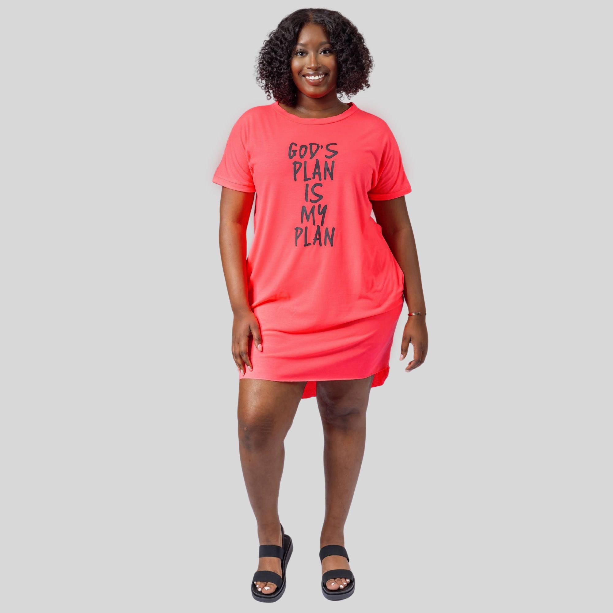 God's Plan My Plan Dress (Pink)