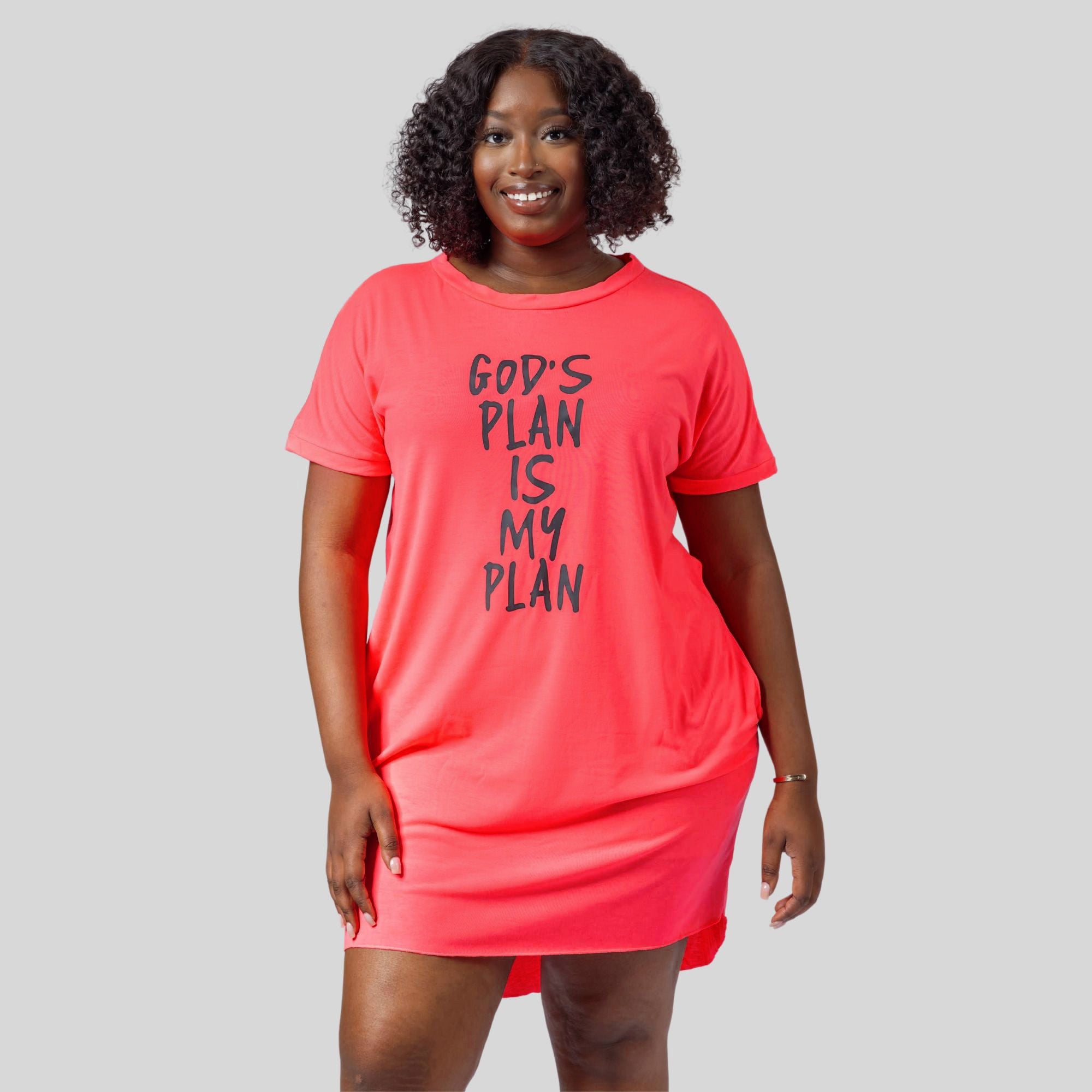 God's Plan My Plan Dress (Pink)