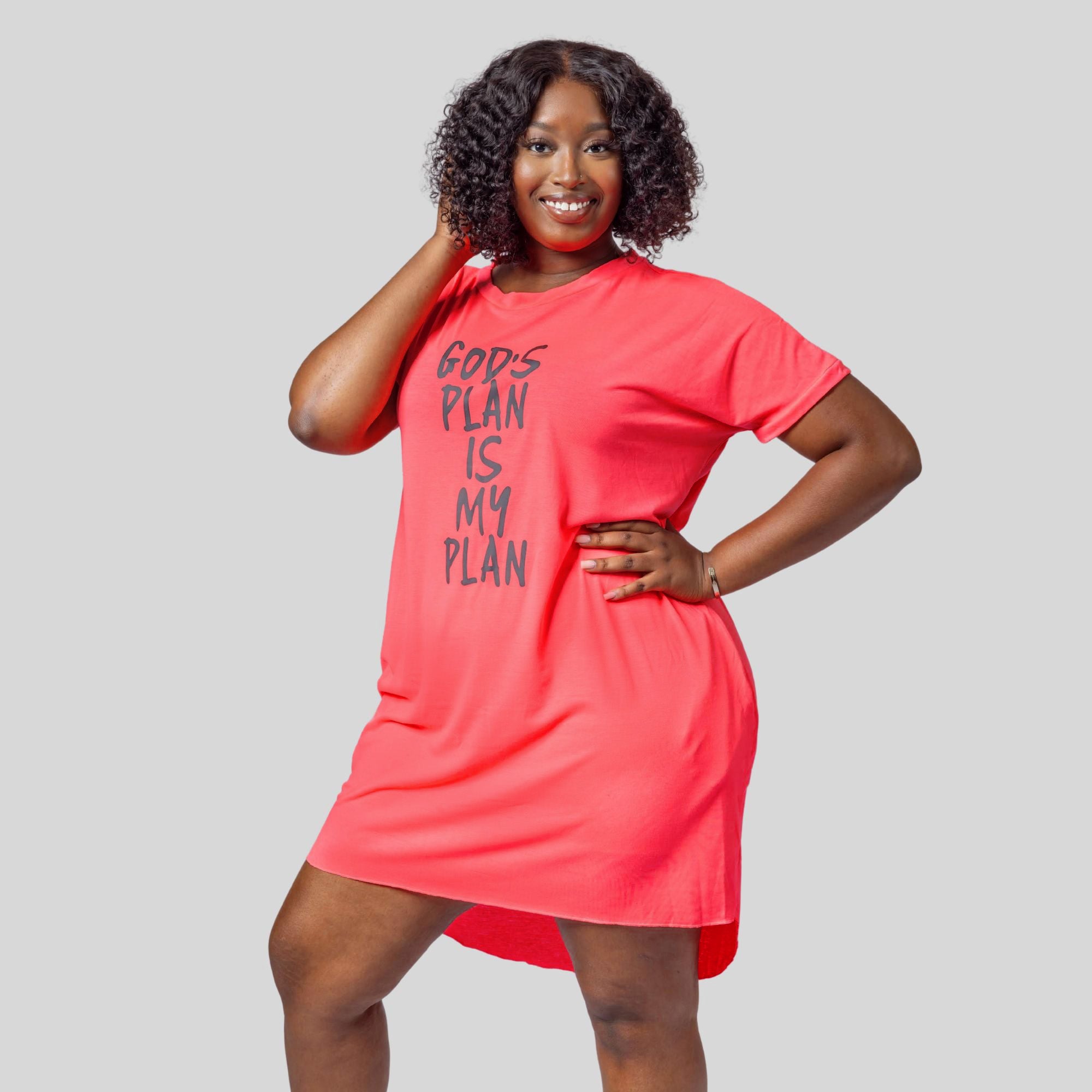 God's Plan My Plan Dress (Pink)