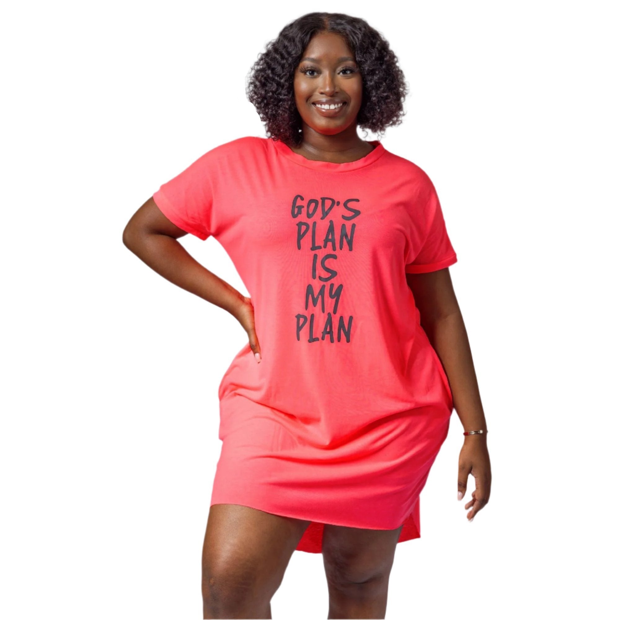 God's Plan My Plan Dress (Pink)