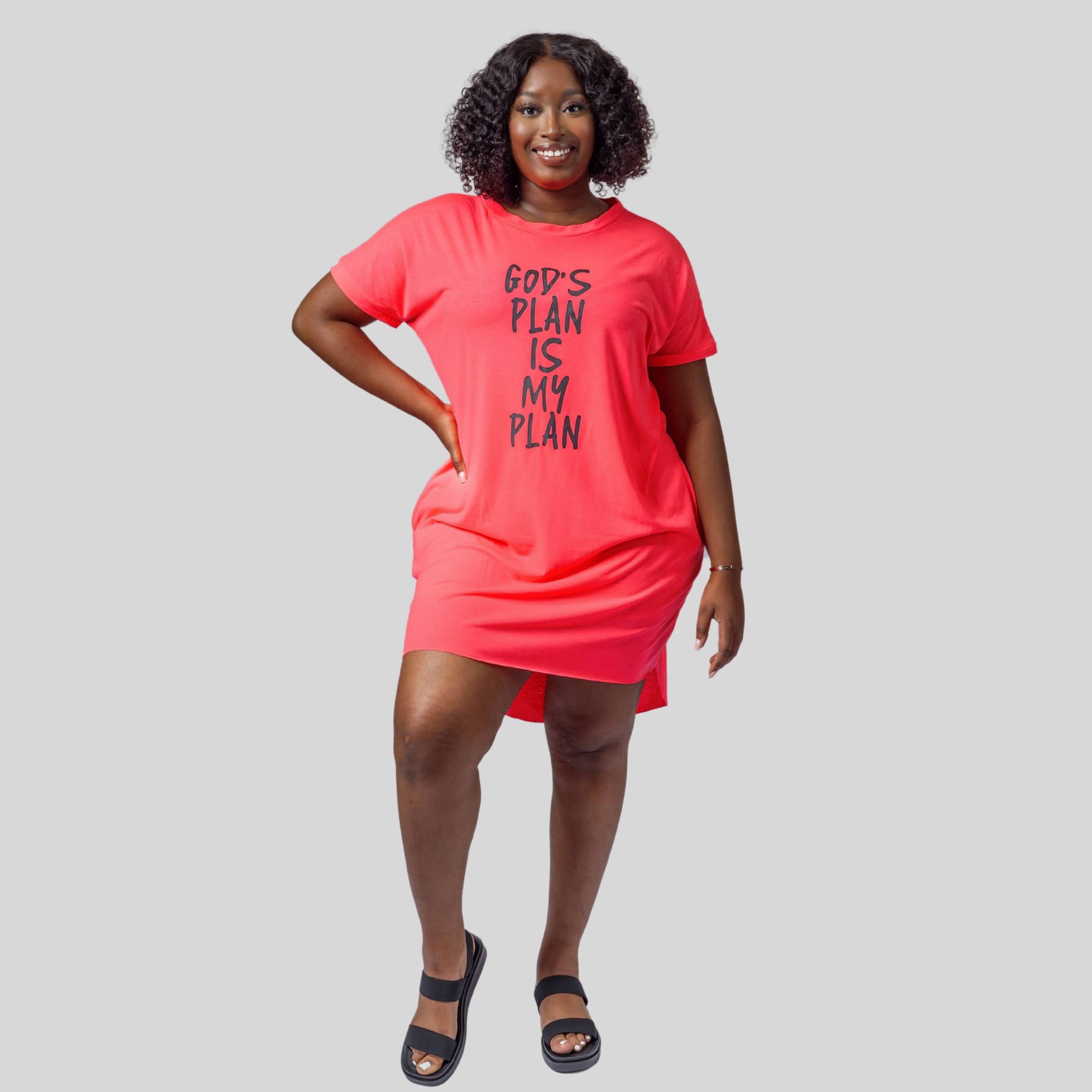 God's Plan My Plan Dress (Pink)