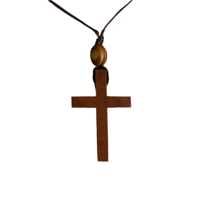 Vintage Wood Cross Leather Necklace, Used By God, Used By God Clothing, Christian Apparel, Christian Bracelets, Christian Necklace, Christian Jewelry, Christian Gift, Wood Bracelet, Cross Bracelet, Christian Prayer Beads, Religious Gift, Prayer Bracelet, Prayer Beds, Cross Necklace, Cros Crucifix Necklace, Men's Bracelet, Women's Bracelet, Men's Necklace, Women's Necklace, Elevated Faith, String Bracelets, black cross