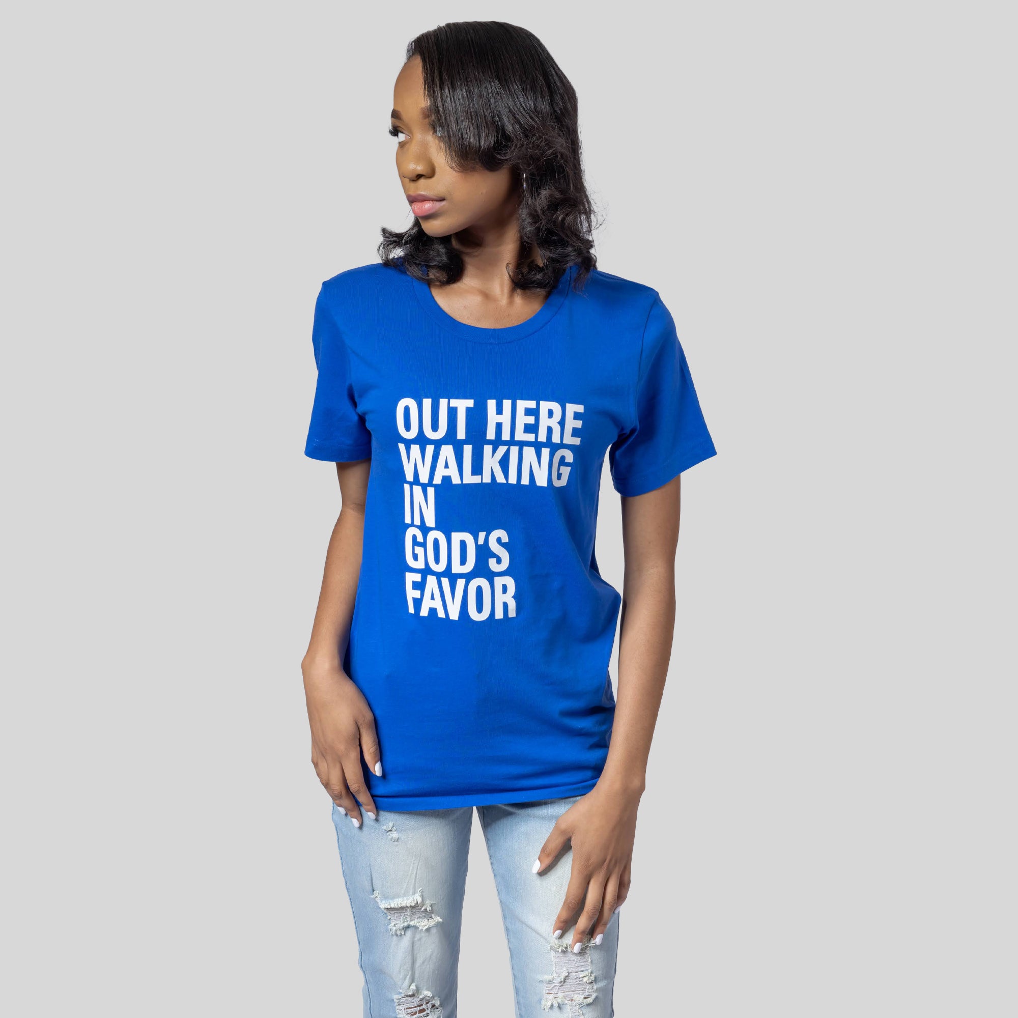 Walking In God's Favor Original Tee (Blue)