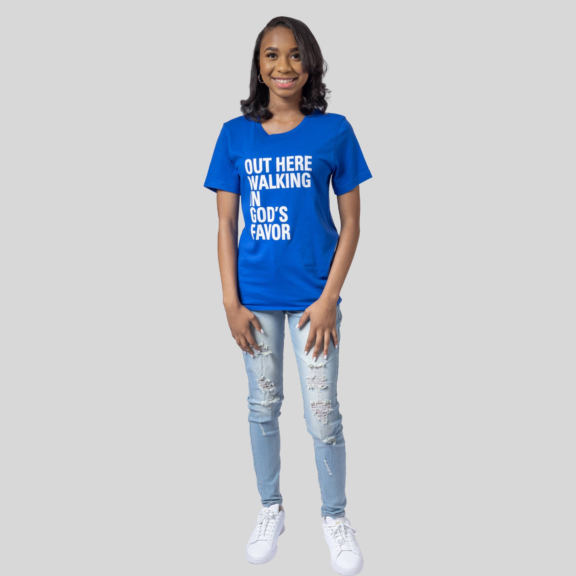 Walking In God's Favor Original Tee (Blue)