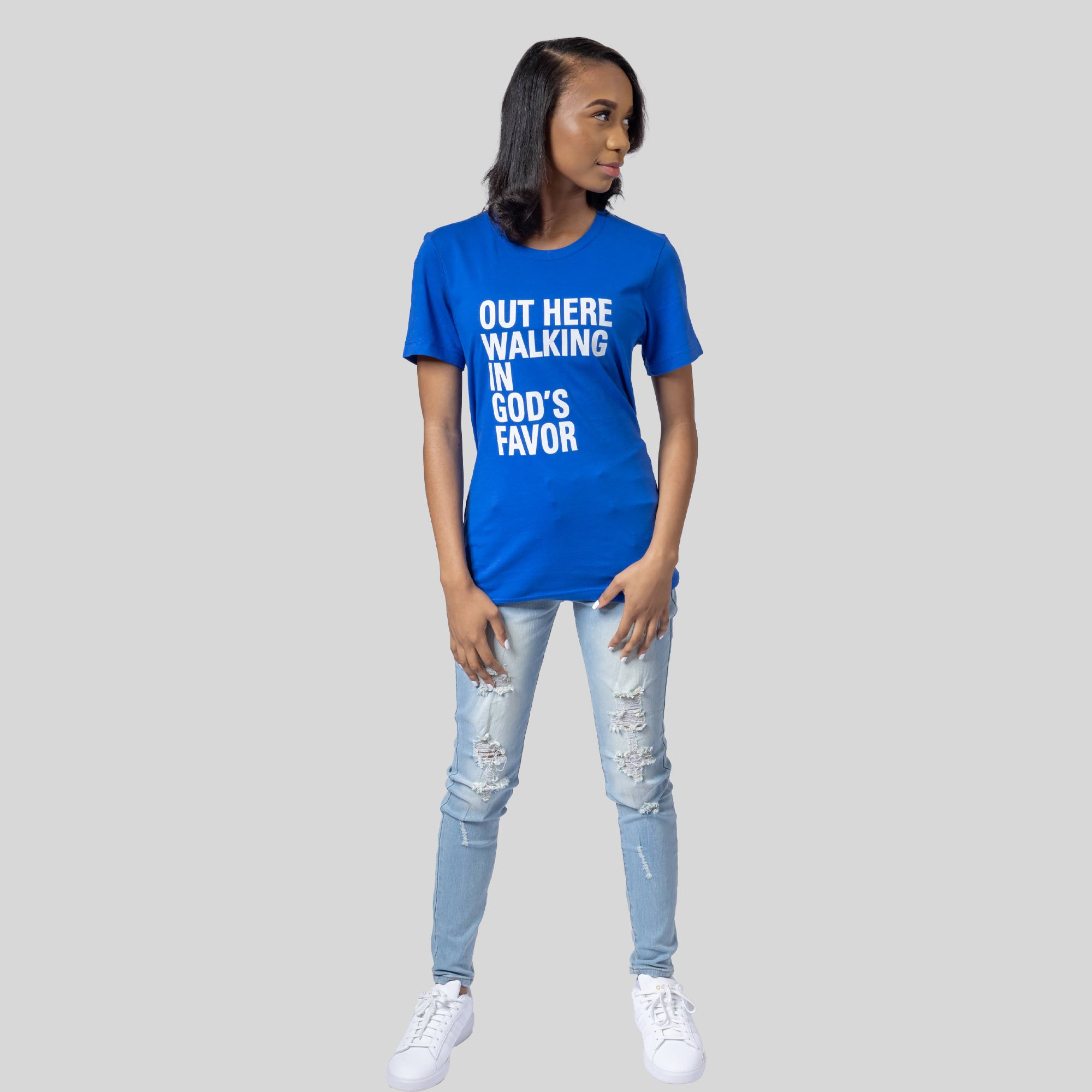 Walking In God's Favor Original Tee (Blue)