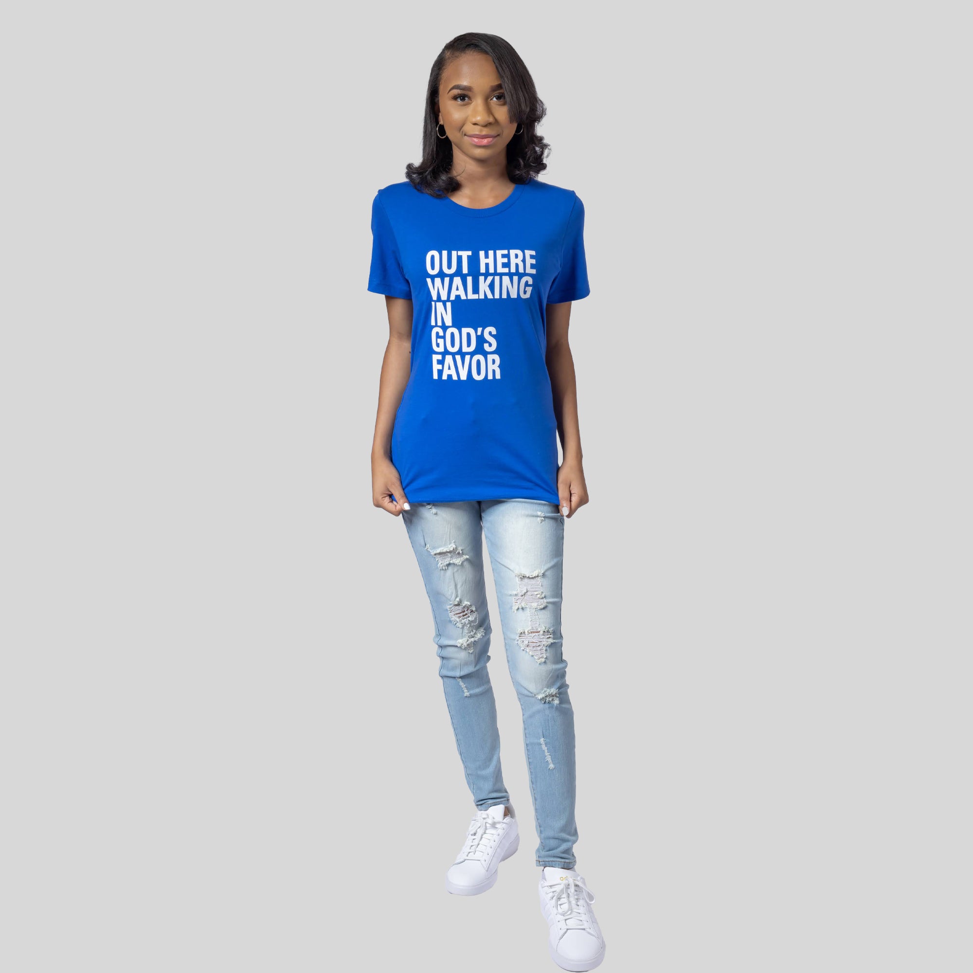 Walking In God's Favor Original Tee (Blue)