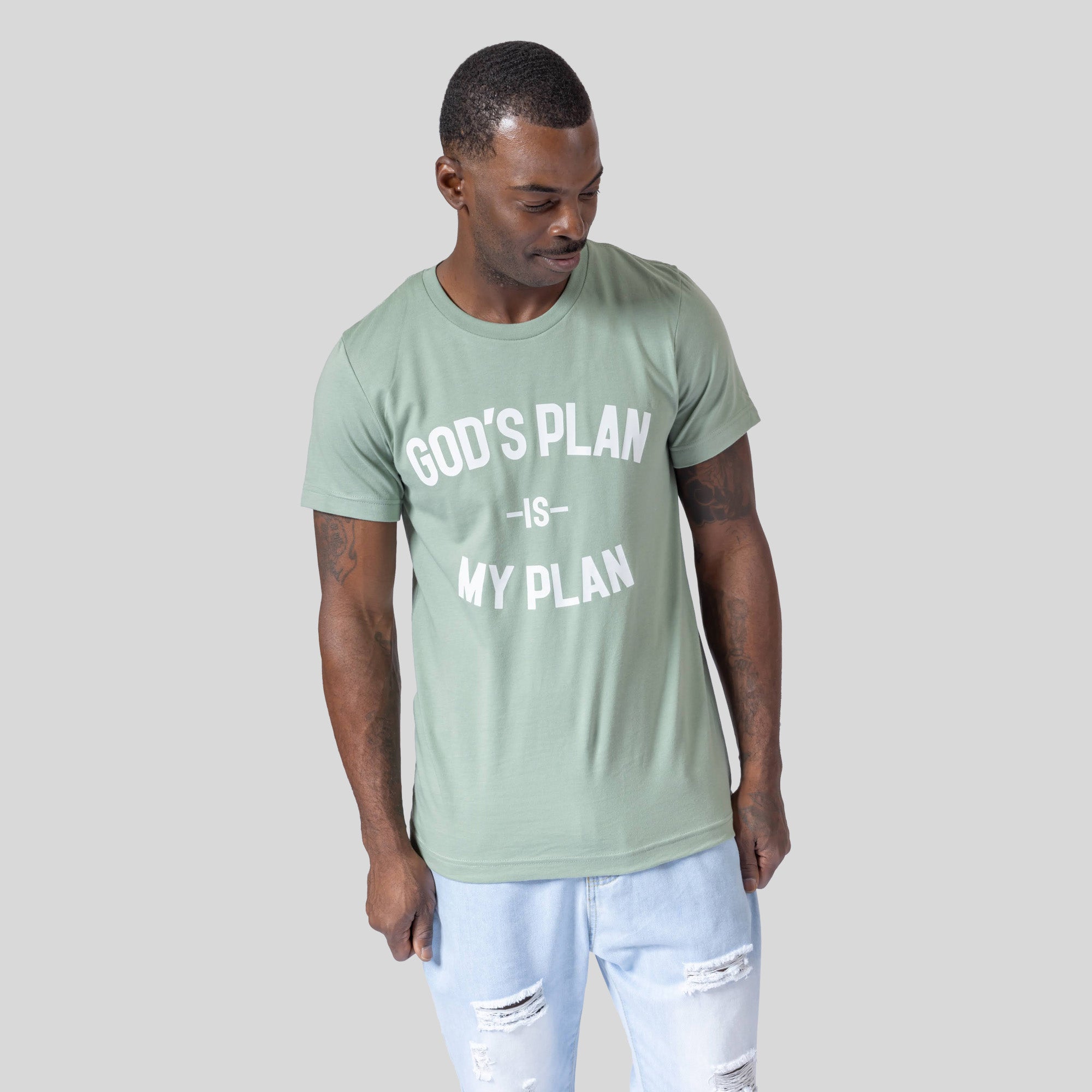 3 Tee Bundle God's Plan My Plan (Sage/Carolina Blue/Sunset)