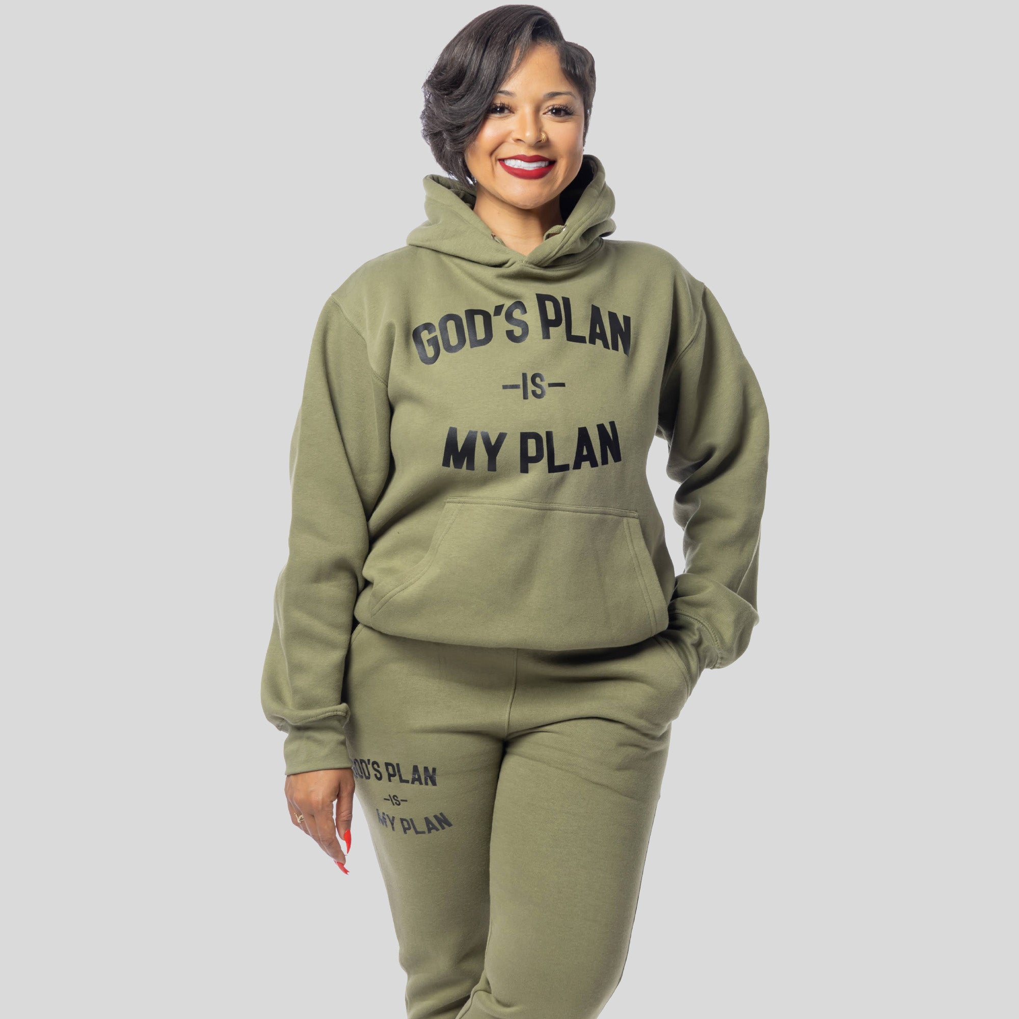 God's Plan My Plan Soldier Jogger Set