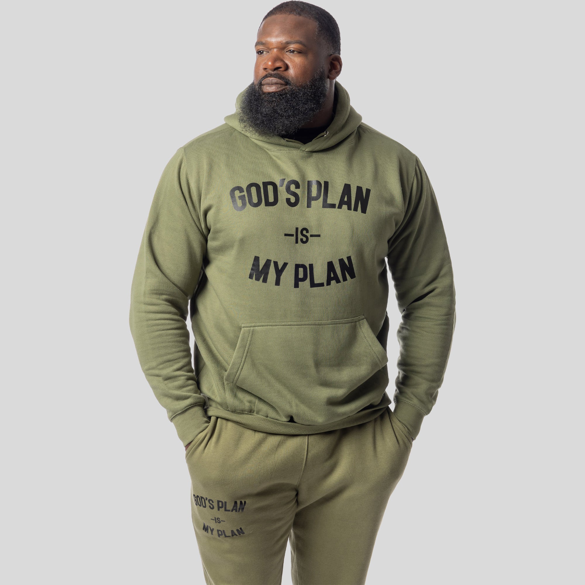 God's Plan My Plan Soldier Jogger Set