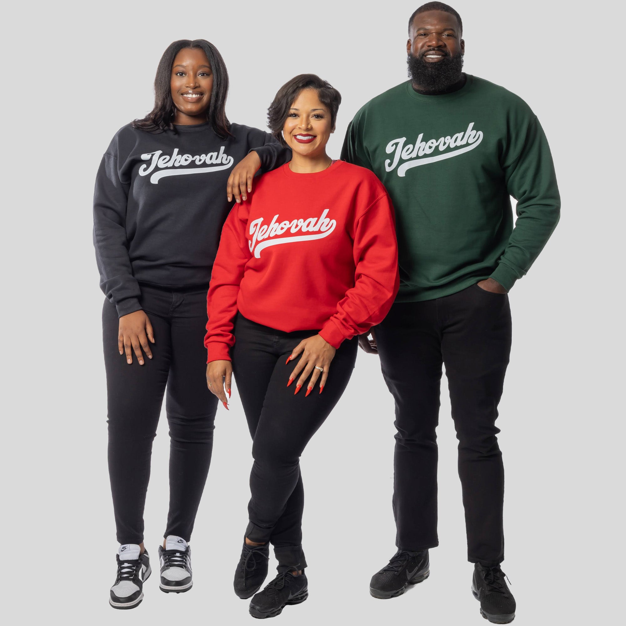 3 Crewneck Bundle Jehovah (Emerald/Red/Eternal)