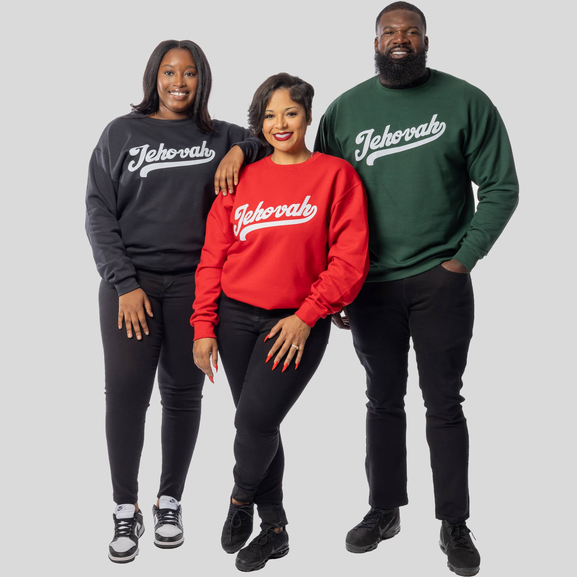 3 Crewneck Bundle Jehovah (Emerald/Red/Eternal)