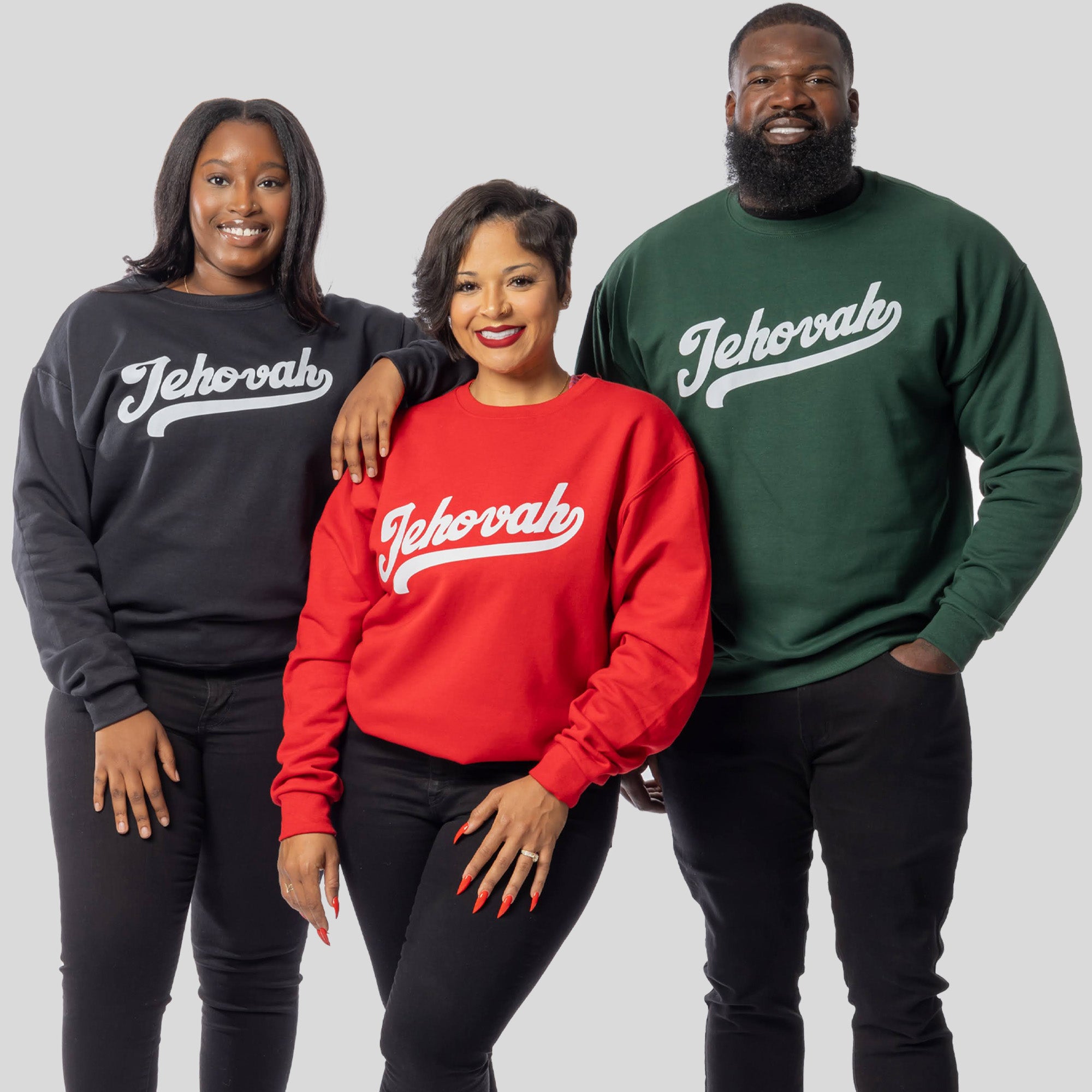 3 Crewneck Bundle Jehovah (Emerald/Red/Eternal)