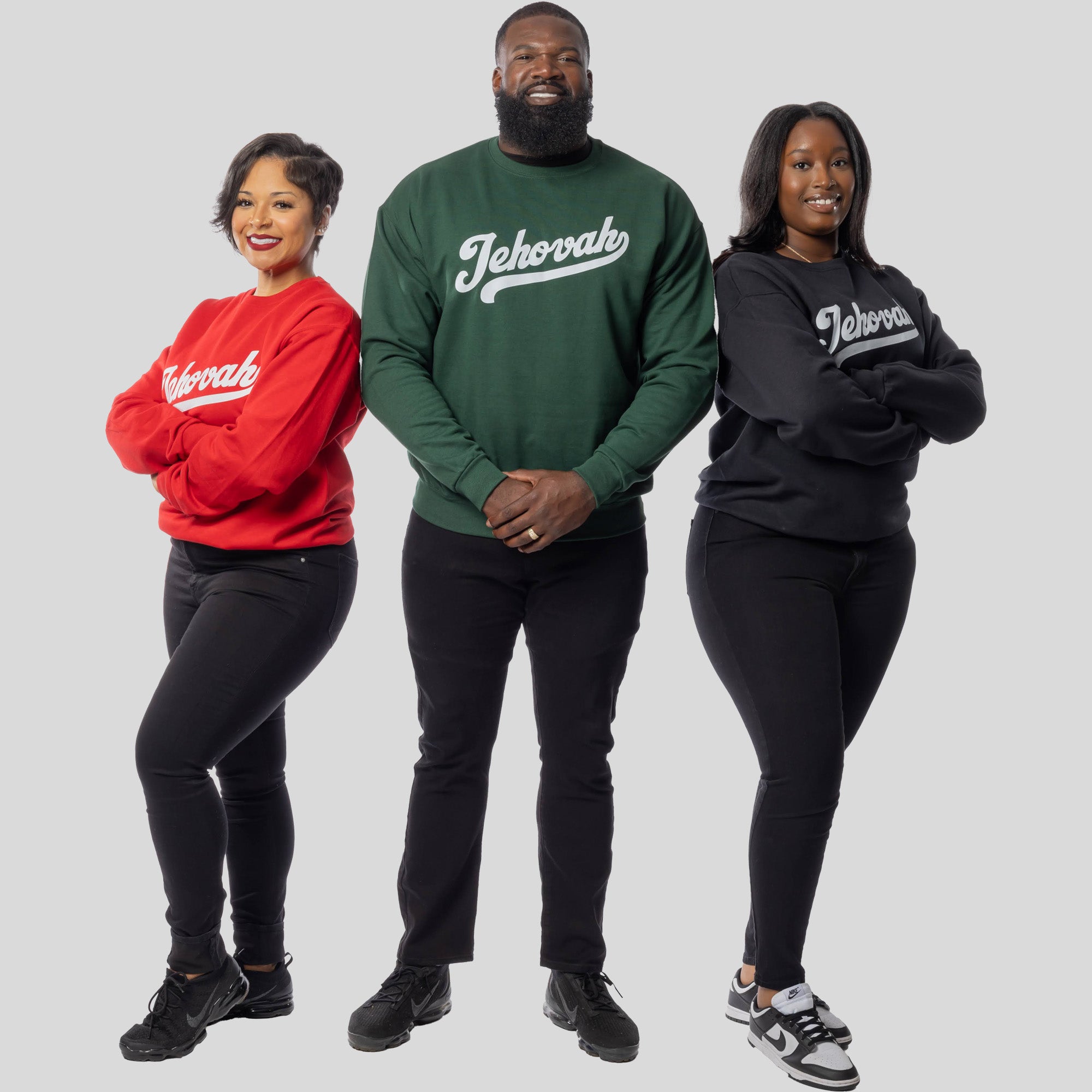 3 Crewneck Bundle Jehovah (Emerald/Red/Eternal)