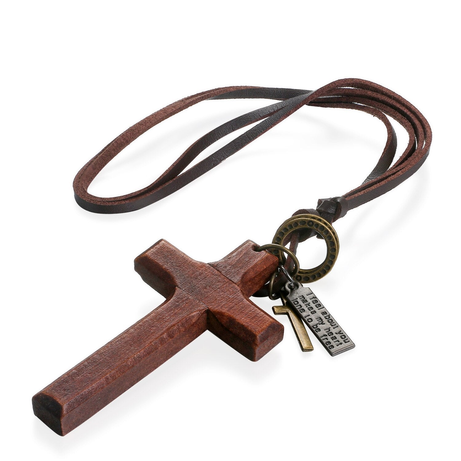 Twister Men's Leather Cross Necklace - Country Outfitter